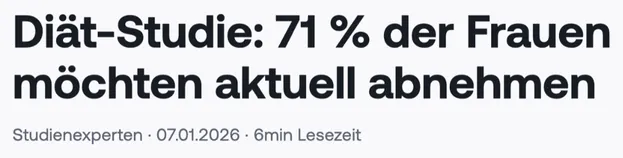 Schlagzeile: Diaet-Studie