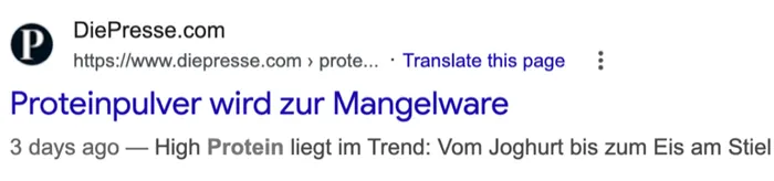 Schlagzeile: Proteinpulver